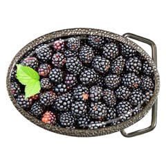 Blackberries-background-black-dark Belt Buckles by Amaryn4rt