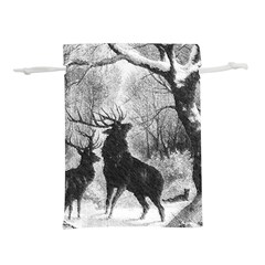 Stag-deer-forest-winter-christmas Lightweight Drawstring Pouch (s) by Amaryn4rt