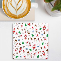 Christmas Shading Pattern Uv Print Square Tile Coaster  by Amaryn4rt