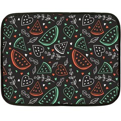 Seamless-vector-pattern-with-watermelons-mint -- Two Sides Fleece Blanket (mini) by Amaryn4rt