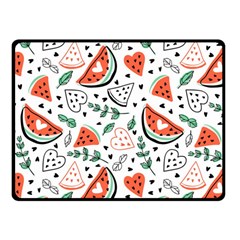 Seamless-vector-pattern-with-watermelons-mint Fleece Blanket (small) by Amaryn4rt