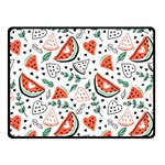 Seamless-vector-pattern-with-watermelons-mint Two Sides Fleece Blanket (Small) 45 x34  Blanket Front