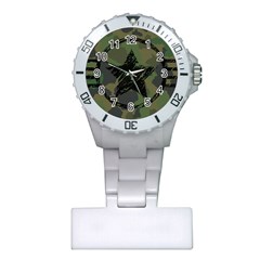 Military-camouflage-design Plastic Nurses Watch by Amaryn4rt