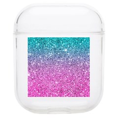 Pink And Turquoise Glitter Airpods 1/2 Case by Sarkoni