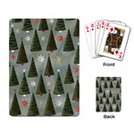 Christmas Trees Pattern Wallpaper Playing Cards Single Design (Rectangle) Back