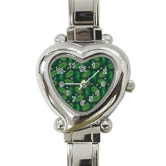 Leaves Snowflake Pattern Holiday Heart Italian Charm Watch by Pakjumat