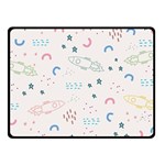 Spaceship Pattern Star Fleece Blanket (Small) 50 x40  Blanket Front