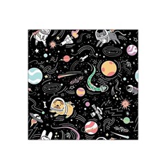 Animals Galaxy Space Satin Bandana Scarf 22  X 22  by Pakjumat