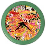 Fantasy Psychedelic Surrealism Trippy Color Wall Clock Front