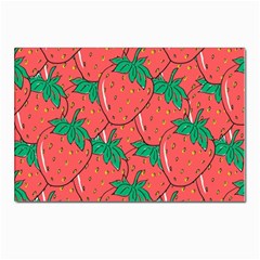 Texture Sweet Strawberry Dessert Food Summer Pattern Postcards 5  X 7  (pkg Of 10) by Sarkoni