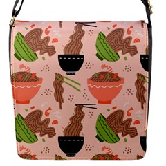 Doodle Yakisoba Seamless Pattern Flap Closure Messenger Bag (s) by Sarkoni