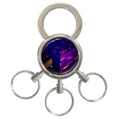 Vector Design Gamming Sytle Retro Art Pattern 3-ring Key Chain by Sarkoni