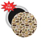 Junk Food Hipster Pattern 2.25  Magnets (10 pack)  Front