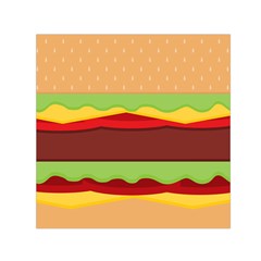 Cake Cute Burger Square Satin Scarf (30  X 30 ) by Dutashop