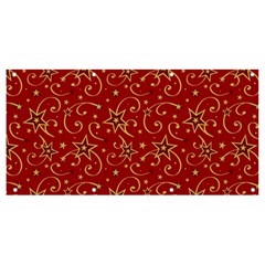 Christmas Texture Pattern Red Craciun Banner And Sign 8  X 4  by Sarkoni