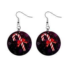 Christmas Lollipop Bowknot Celebrations Mini Button Earrings by Sarkoni