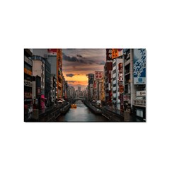 River Buildings City Urban Sticker (rectangular) by Sarkoni