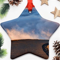 Landscape Sky Clouds Mountain Road Ornament (star) by Sarkoni