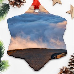 Landscape Sky Clouds Mountain Road Ornament (snowflake) by Sarkoni