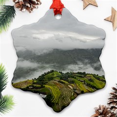 Residential Paddy Field Step Cloud Ornament (snowflake) by Sarkoni