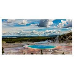 Mountains Trail Forest Yellowstone Banner And Sign 8  X 4  by Sarkoni