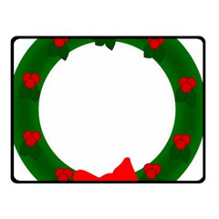 Holiday Wreath Two Sides Fleece Blanket (small) by Amaryn4rt