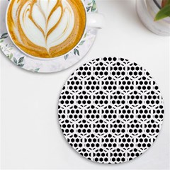 Seamless Honeycomb Pattern Uv Print Round Tile Coaster by Amaryn4rt