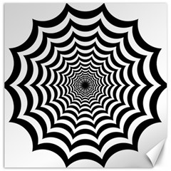 Spider Web Hypnotic Canvas 12  X 12  by Amaryn4rt