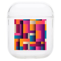 Abstract Background Geometry Blocks Soft Tpu Airpods 1/2 Case by Amaryn4rt