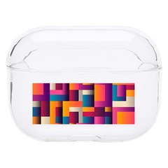 Abstract Background Geometry Blocks Hard Pc Airpods Pro Case by Amaryn4rt