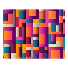 Abstract Background Geometry Blocks Premium Plush Fleece Blanket (large) by Amaryn4rt