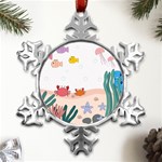 Cartoon Marine Life Marine Drawing Metal Small Snowflake Ornament Front