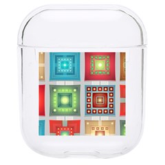 Tiles Pattern Background Colorful Hard Pc Airpods 1/2 Case by Amaryn4rt