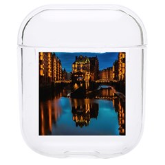 Hamburg City Blue Hour Night Hard Pc Airpods 1/2 Case by Amaryn4rt