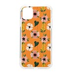 Flower Orange Pattern Floral iPhone 11 TPU UV Print Case Front