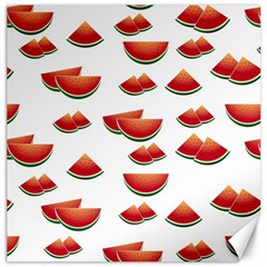 Summer Watermelon Pattern Canvas 12  X 12  by Dutashop