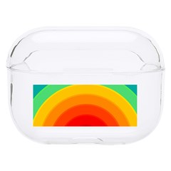 Rainbow Background Colorful Hard Pc Airpods Pro Case by Bajindul