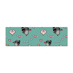 Raccoon Love Texture Seamless Sticker (bumper) by Ravend