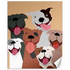 Dogs Pet Background Pack Terrier Canvas 11  X 14  by Ravend