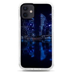 Illuminated Cityscape Against Blue Sky At Night Iphone 12 Mini Tpu Uv Print Case	 by Modalart