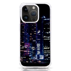 Black Building Lighted Under Clear Sky Iphone 14 Pro Tpu Uv Print Case by Modalart