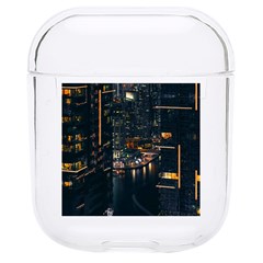 Photo Of Buildings During Nighttime Hard Pc Airpods 1/2 Case by Modalart