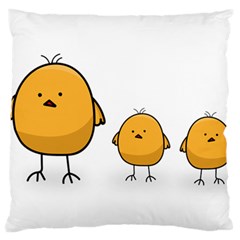 Chick Easter Cute Fun Spring Large Premium Plush Fleece Cushion Case (two Sides) by Ndabl3x
