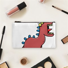 Dinosaur Dragon Drawing Cute Cosmetic Bag (small) by Ndabl3x