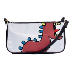 Dinosaur Dragon Drawing Cute Shoulder Clutch Bag by Ndabl3x