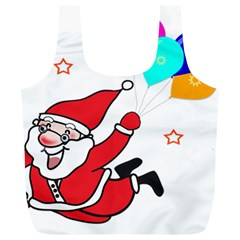 Nicholas Santa Claus Balloons Stars Full Print Recycle Bag (xl) by Ndabl3x