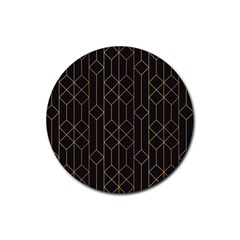 Brochure Flyer Poster Music Pattern Rubber Coaster (round) by Grandong