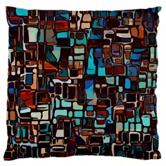 Stained Glass Mosaic Abstract Large Cushion Case (one Side) by Sarkoni