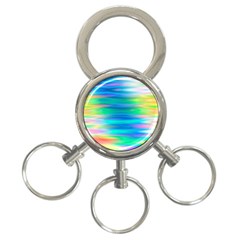 Wave Rainbow Bright Texture 3-ring Key Chain by Sarkoni