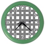 Seamless Stripe Pattern Lines Color Wall Clock Front